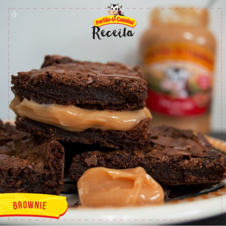 Imagem da receita: Brownie com Doce de Leite da Portão de Cambui